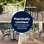 Flash Furniture Lila 27.5" Square Metal  Table Set with 2 Slat Back Chairs, Aluminum (TLH28SQ017BCHR2)~#|#~E4969352-9282-4B60-BADBC307563DE0F0_sc7