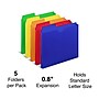 Staples Plastic File Pockets, Letter Size, Assorted Colors, 5/Pack (TR20674)~#|#~E4975434-E598-4A74-9156239023E5F1A4_sc7