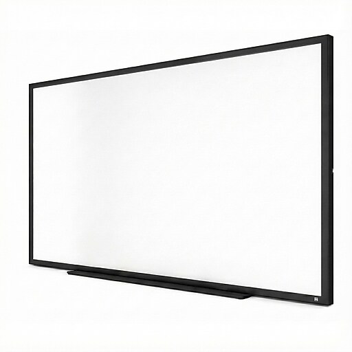 TRU RED™ Magnetic Steel Dry Erase Board, Black Frame, 8' x 4