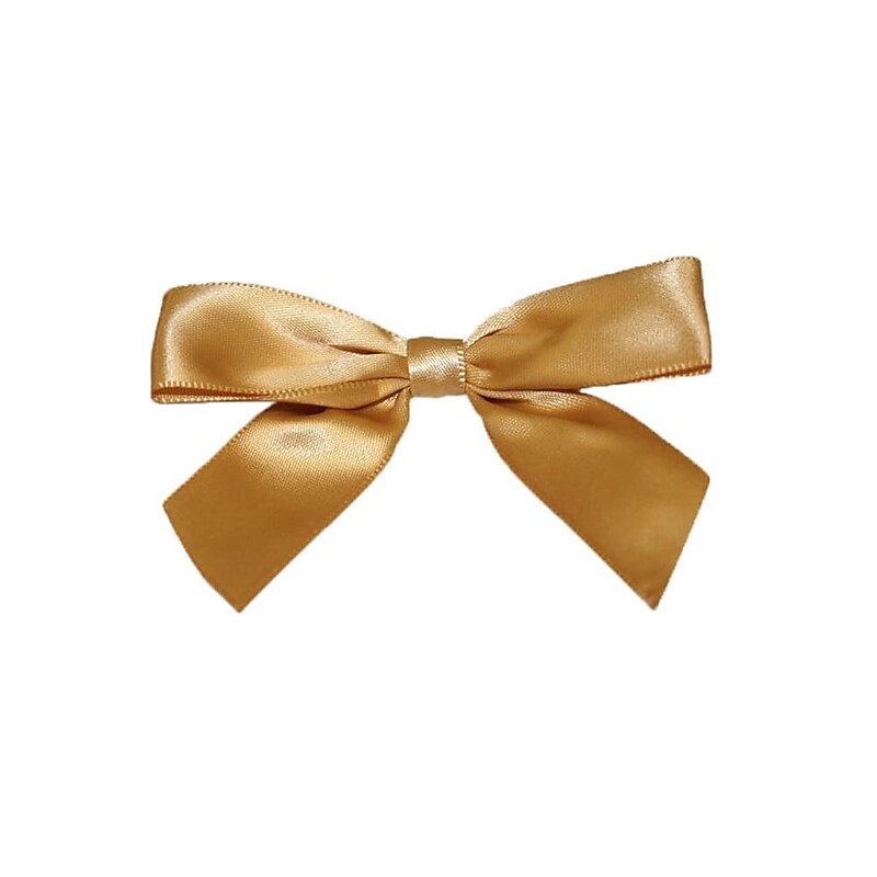 JAM Paper Satin Bows, Antique Gold, 100/Pack (52640349218) image 1