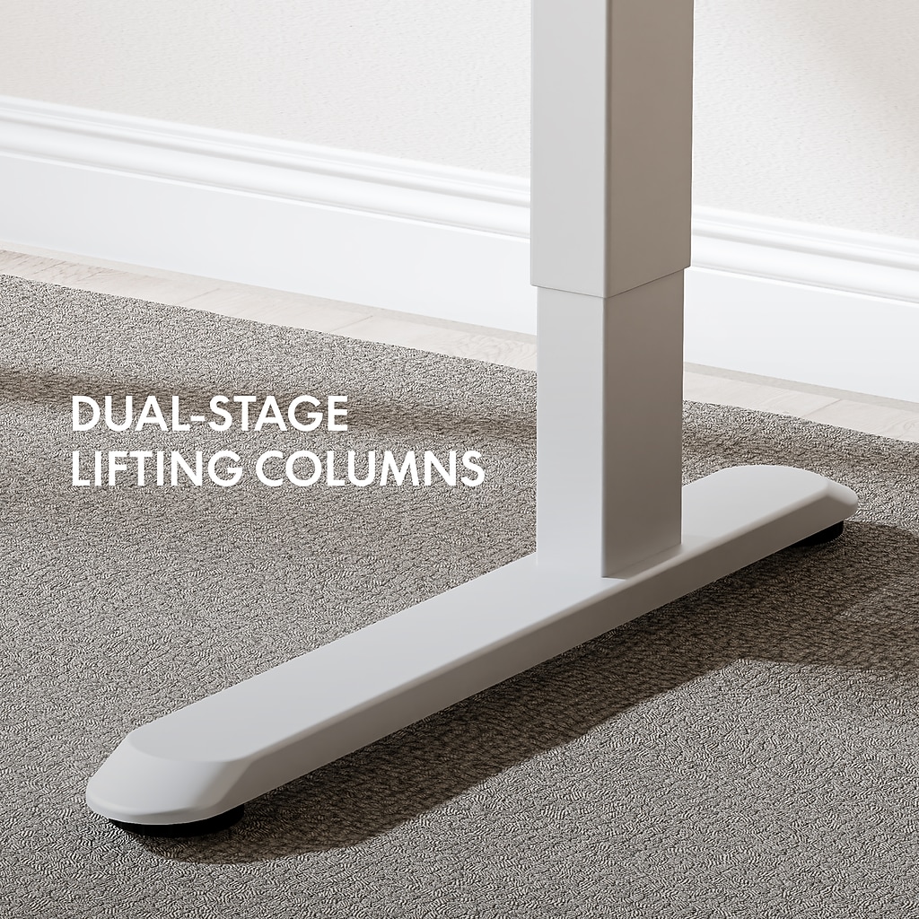 Dual-stage lifting columns close-up