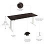 Bush Business Furniture Move 60 Series 72"W Electric Adjustable Standing Desk, Black Walnut (M6S7230BWWK)~#|#~E49DDDDF-1E64-41F7-936AD8F4F15C6D44_sc7
