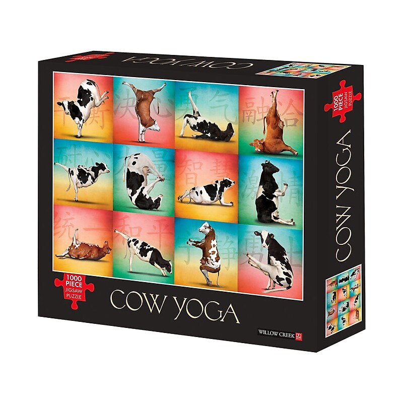 Willow Creek Cow Yoga 1000-Piece Jigsaw Puzzle (39637) image 1