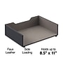 Staples Side Loading Letter Tray, Black Faux Leather (45051)~#|#~E4A5B392-50E4-4709-82910A945839B5FF_sc7