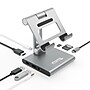 Plugable 8-in-1 USB-C Tablet/Phone/iPad Stand with Docking Station, 100W, Silver (UDS-7IN1)~#|#~E4B2476A-167F-4C2C-B90CAF135F67193D_sc7