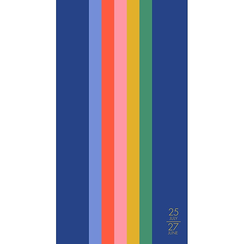 2025-2026 Willow Creek Preppy Stripe 3.5" x 6.5" Academic Year Weekly & Monthly Planner, Multicolored (55021) image 1