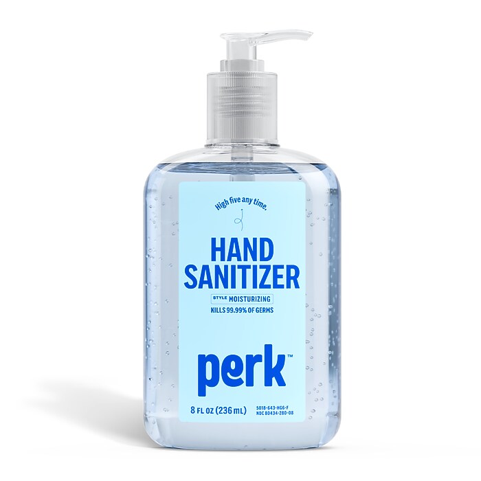 Perk 70% Alcohol Gel Hand Sanitizer, 8 oz. (PK55489) | Staples
