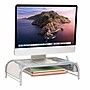 Mind Reader Monitor Stand with Paper Tray, Metal, Silver  (MESHMONSTA-SIL)~#|#~E4B80D91-BCEC-4D99-B0286E8979BFB0F0_sc7