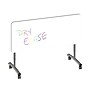 Correll 72"W x 24"D Adjustable Foldable Rectangular Training Room Table, Laminate, With Wheels, Frosty White Dry Erase~#|#~E4B8EA0C-993B-4F9B-B660BB21D2384D18_sc7