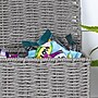 Household Essentials Small Handwoven Paper Rope Wicker Basket with Lid, Grey (HE1194)~#|#~E4BDAF27-5989-4748-BE0BF0E677CB1B9C_sc7