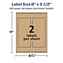 Avery Laser/Inkjet Rectangle Multipurpose Labels, 8" x 3.5", Kraft Brown, 200 Labels/Box ( 94261)~#|#~E4CEC033-23A2-40A3-9227CC65B39E9E17_sc7