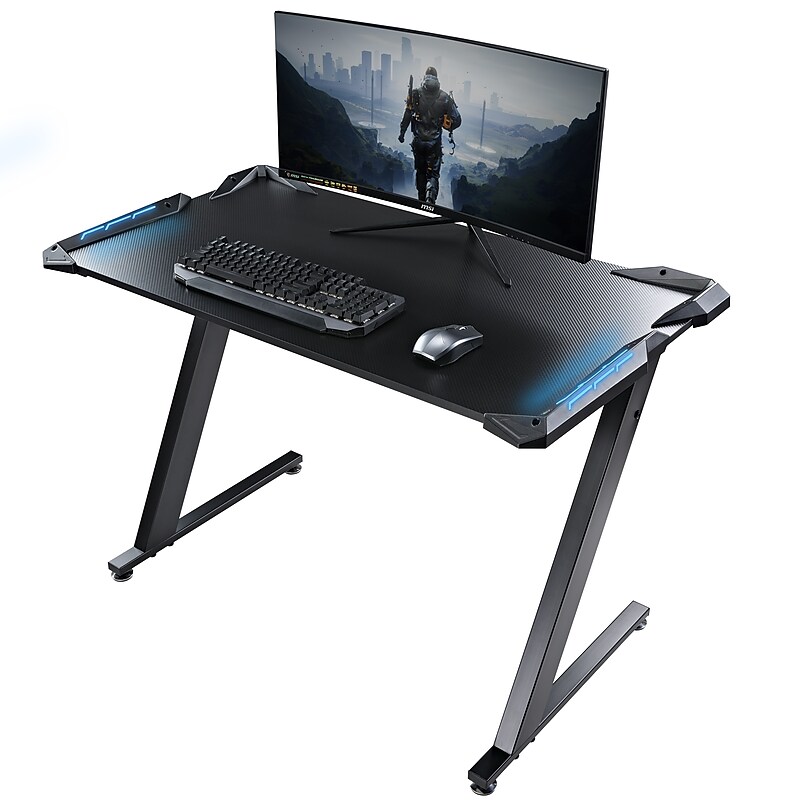 Eureka Colonel Z1-S 45" Computer Gaming Desk, Black (GD0075-BK) image 1