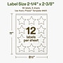 Avery Star Laser/Inkjet Multipurpose Labels, 2-1/4" x 2-3/8", Off-White (96/Pack)~#|#~E4CFAF7A-675F-42A7-A3B6DF424AAEB565_sc7