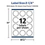 Avery Laser/Inkjet Burst Multipurpose Labels, 2.25" Dia., White, 600 Labels/Box (94608)~#|#~E4D5DDDE-2973-41C3-B3CB7035BAA54E82_sc7