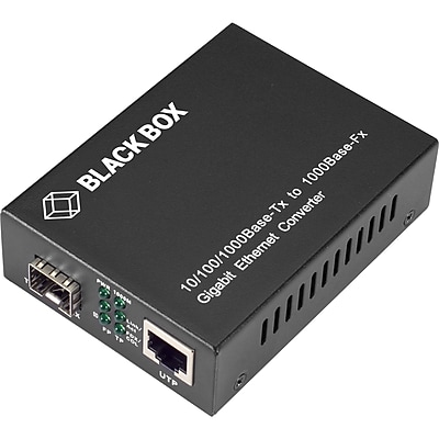 Black Box Gigabit RJ45‑to‑SFP Media Converter, 10/100/1000BASE‑T to 1000BASE‑X (LGC210A‑R2) Simolary simolary.com