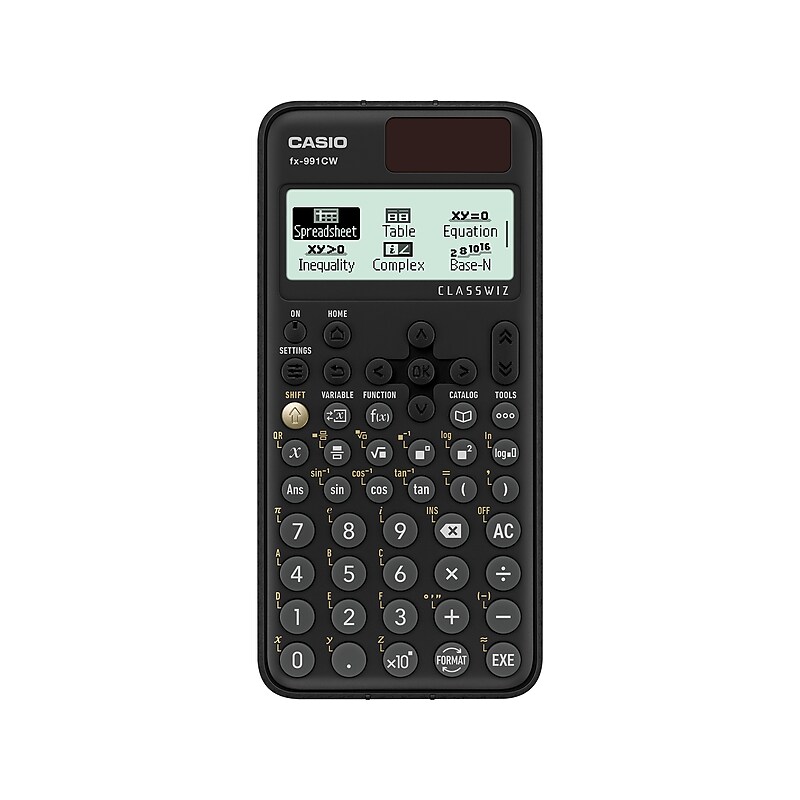 Casio ClassWiz 12-Digit Battery/Solar Powered Scientific Calculator, Black (FX-991CW) image 1