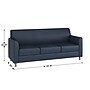 Flash Furniture Hercules Diplomat LeatherSoft Sofa, Navy/Chrome Legs (BT8273NVYCHR)~#|#~E4DE522C-CA44-486A-A5132206E24FDC19_sc7