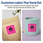 Avery Laser/Inkjet Square Multipurpose Labels, 2.5" x 2.5", Neon Magenta, 180/Pack (94104)~#|#~E4DF2099-241A-4418-9ACD050DE155FECE_sc7