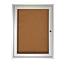 Ghent 1 Door Enclosed Natural Cork Bulletin Board, Satin Aluminum Frame, 24"H x 18"W, (GHEPA12418K)~#|#~E4E63E8F-B873-4E39-90B0503905DEF5EC_sc7