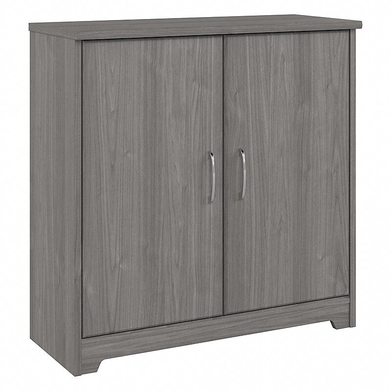 Bush Furniture Cabot 30"H Small Storage Cabinet with 2 Shelves, Modern Gray (WC31398) image 1