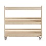 Flash Furniture Bright Beginnings Mobile 2-Section Storage Cart, 31.5"H x 34.75"W x 15.75"D, Brown (MK-ME13705-GG)~#|#~E4F78206-7896-4E35-A6C05D1DC84D5B7A_sc7