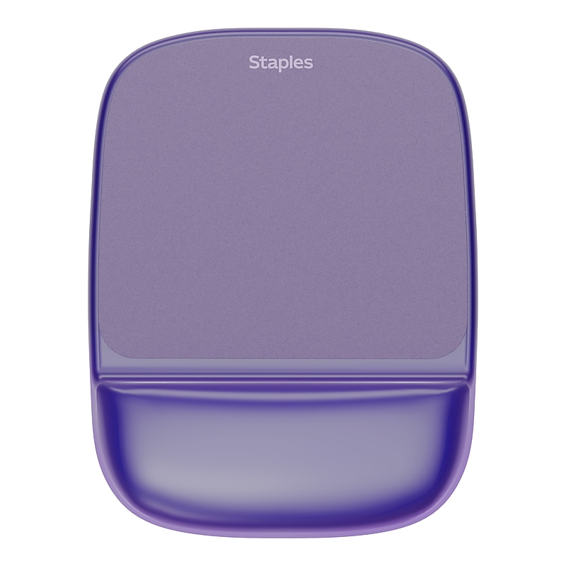 Staples TECH Gel Non-Skid Mouse Pad/Wrist Rest Combo, Purple (18265) image 1