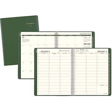 AT-A-GLANCE 2023 Daily Appointment Book - 4 Person, 15-Minute Intervals, 8x11" Large, Black