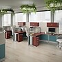 Bush Business Furniture Office in an Hour 63"H x 193"W 3 Person L-Shaped Cubicle Workstation, Hansen Cherry (OIAH006HC)~#|#~E50AE8BC-BE1E-4543-81188D2020EFA6CE_sc7
