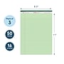Roaring Spring Paper Products Enviroshades Notepad, 8.5" x 11.75", Wide Ruled, Green, 50 Sheets/Pad, 3 Pads/Pack (74193)~#|#~E5176347-B499-4B61-8A7EAF6663C051CB_sc7