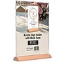 Excello Global Products Generic Holder, 8.5" x 11", Vertical, Desktop/Countertop, Brown Acrylic (SGNH-WB-8511)~#|#~E51B3DBB-16DA-4197-B59442A7ADAC5864_sc7