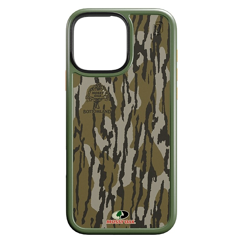 cellhelmet Fortitude Series MagSafe Phone Case for iPhone 16 Pro Max, Shock Absorbing, Mossy Oak Bottom Lands (CF-107-MO) image 1