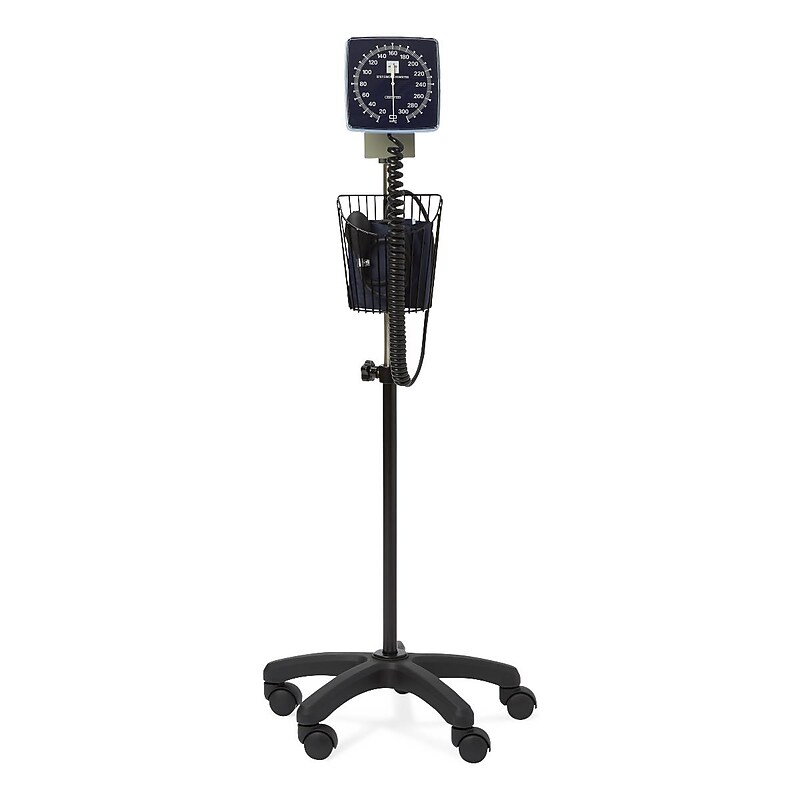 Medline Mobile Blood Pressure Monitor, Adult, Black (MDS9407) image 1