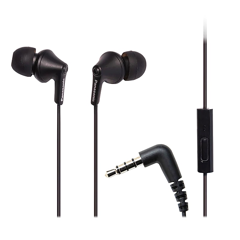 Panasonic ErgoFit Earbuds, Matte Black (RP-TCM125) image 1