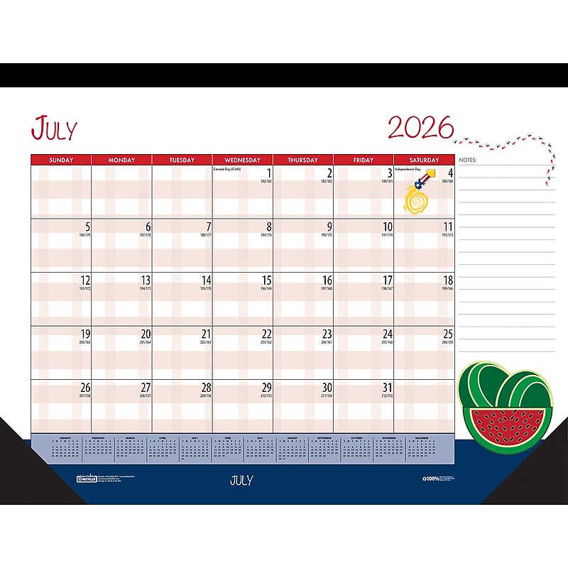 2026-2027 House of Doolittle Seasonal Holiday 22" x 17" Academic Yearly Wall Calendar (1395-27) image 1