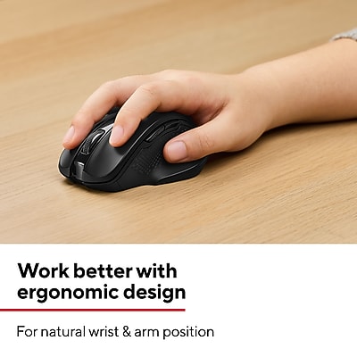 Staples TECH Wireless Ergonomic Optical Mouse - Thumbnail 3