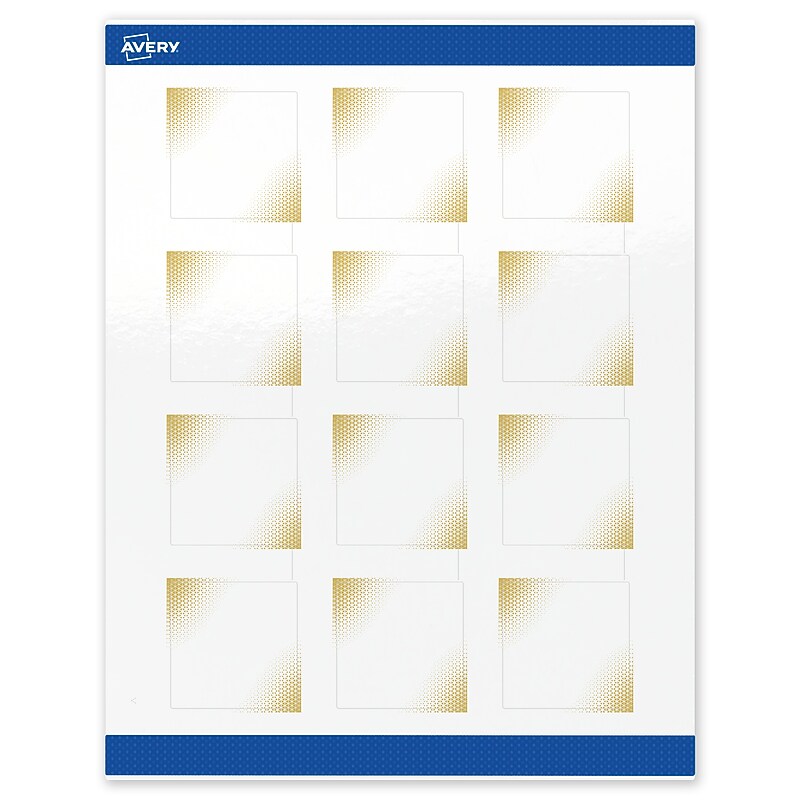 Avery Laser/Inkjet Square Multipurpose Labels, 2" x 2", White, 120/Pack (S00-EWA) image 1