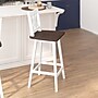 Flash Furniture Gwendolyn Rustic Solid Wood Designer Back Barstool, Antique White Wash Frame/Gray Wash Seat (ESG129WH)~#|#~E53CE67E-6D82-4C7D-A87BC6D50A011312_sc7