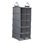 Household Essentials 10 Pocket Double Hang Canvas Shoe Organizer Side‑by‑Side Hanging Storage, Gray (HH7510-1)~#|#~E53D4BBA-0C55-4FE9-B0230F9ECEC7886F_sc7
