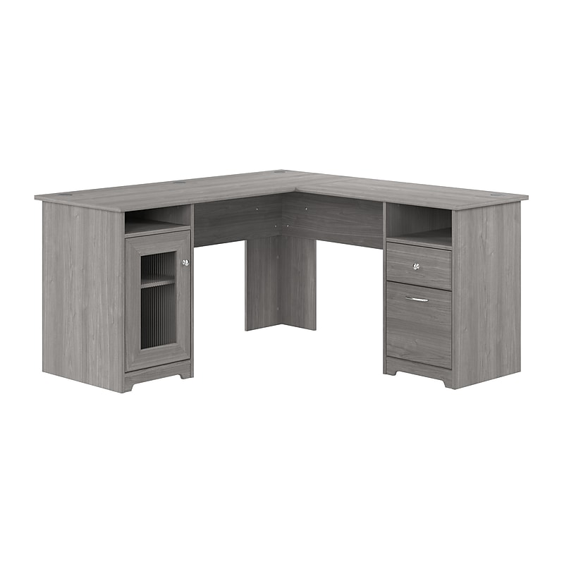 Bush Furniture Cabot 60"W Wood L-Shaped Computer Desk, Modern Gray (WC31330K) image 1