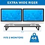 Mount-It! Extra Wide Monitor Riser for 2 Screens, Black (MI-7267)~#|#~E540B95A-5495-45F4-A59DC891A9ECEB39_sc7