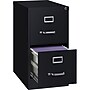 Lorell Commercial 2-Drawer Vertical File Cabinet, Letter Size, Lockable, 28.4"H x 15"W x 22"D, Black (LLR42291)~#|#~E542314C-3F01-4ED9-840E2E2EDF89EB23_sc7