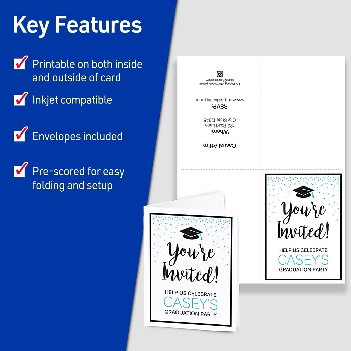 Avery Quarter-Fold Greeting Cards with Envelopes, 4.25