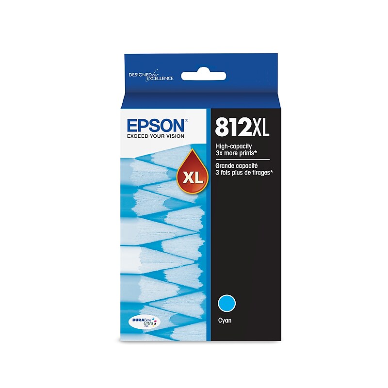 Epson T812XL Cyan High Yield Ink Cartridge (T812XL220-S) image 1