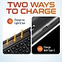 Delton KB90 Wireless Rechargeable Solar (Light) Powered Keyboard, Black (DKBSLR90)~#|#~E5474D65-11A3-43F7-BF310408CF894D3C_sc7