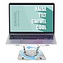 Uncaged Ergonomics 10.2" x 10" Metal Swivel Laptop Stand 2.0, Silver  (SLS-Silver)~#|#~E54FEB4E-9EF0-49B1-8BEC37932BDE1D0C_sc7
