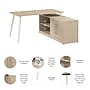 Bush Business Furniture Vista 60"W L Shaped Desk with Low Storage Cabinet, Natural Elm (VST006NE)~#|#~E5515DB9-DA6F-4453-BAAB756CAE929D8D_sc7