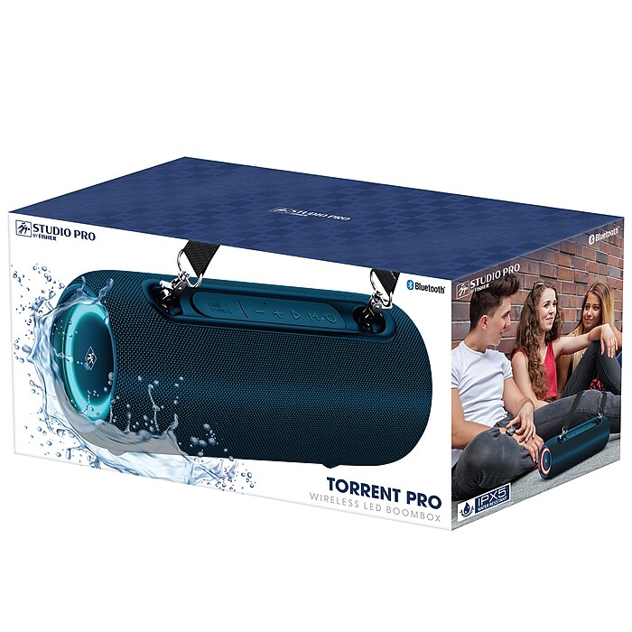 STUDIO PRO by FISHER Torrent Pro Wireless Bluetooth FM Radio LED
