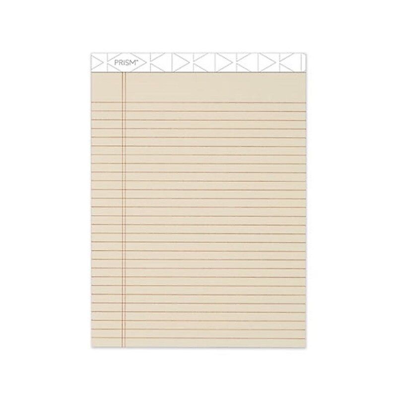 TOPS Prism+ Writing Notepads, 8-1/2" x 11-3/4", Legal Ruled, Ivory, 50 Sheets/Pad, 12 Pads/Pack (63130) image 1