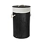 Household Essentials 15-Gallon 1-Section Hamper with Lid, Bamboo, Black (HE1219)~#|#~E55FE145-9AD4-49B5-9969145619D5B9D6_sc7