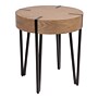 Storied Home Astoria Wooden Round End Table, Natural/Black (EC1426)~#|#~E566A82C-D164-42A0-A7B24C629C59FB60_sc7